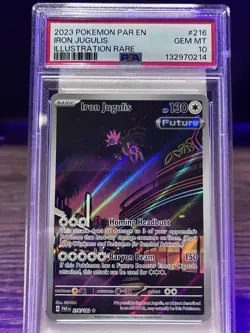 PSA 10 Iron Jugulis 216/182 Illustration Rare Paradox Rift Pokemon - Image 1