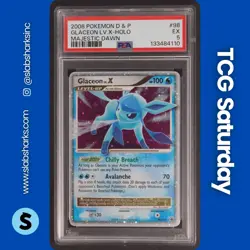 2008 POKEMON DIAMOND & PEARL MAJESTIC DAWN #98/100 GLACEON LV.X ULTRA RARE PSA 5 - Image 1