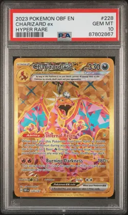 Pokemon TCG - 2023 OBF - Charizard ex Hyper Rare - #228/197 - GEM MINT - PSA 10 - Image 1