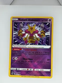 2022 Pokemon Silver Tempest Radiant Alakazam 059/195 NM - Image 1