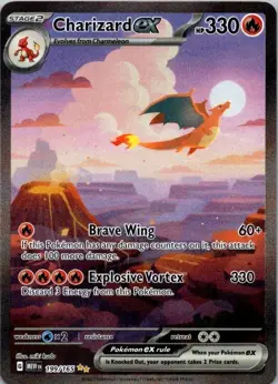 Pokemon TCG Charizard ex 199/165 Sv: Scarlet & Violet 151 SIR Holo NM (SKU 1-4) - Image 1
