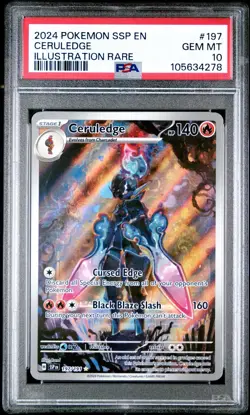 Pokemon Ceruledge Surging Sparks Illustration Rare #197 PSA 10 Gem Mint - Image 1