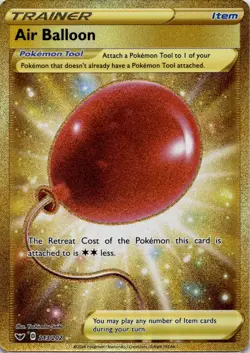 Pokemon TCG Air Balloon Secret Rare SWSH01: Sword & Shield Base 213/202 - Image 1