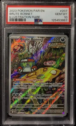 PSA 10 Brute Bonnet 207/182 IR Paradox Rift SV04 Pokemon - Image 1