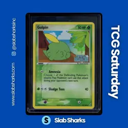 2006 POKEMON EX CRYSTAL GUARDIANS #33/100 GULPIN REVERSE HOLO - Image 1