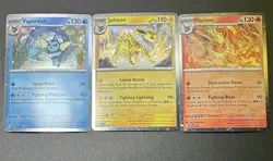 Flareon Vaporeon Jolteon SVP 167 168 169 Pokemon Black Star Promo Cosmos Holo - Image 1