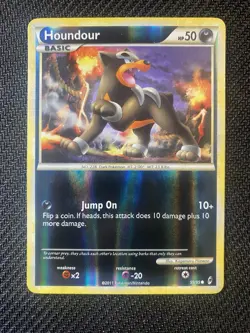 Houndour Reverse Holo Undaunted 54/90 Pokemon TCG Basic Dark 50 HP 2011 - Image 1