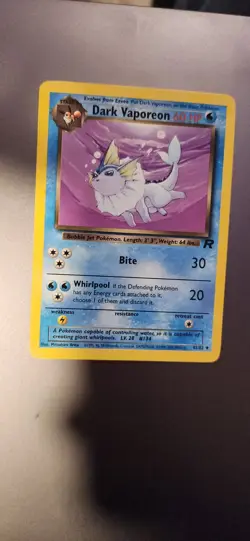 Pokemon TCG - DARK VAPOREON - 45/82 - UNLIMITED - TEAM ROCKET (2000) - LP/NM - Image 1