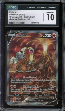 [CGC 10] Entei V GG36/GG70 Crown Zenith Galarian Gallery Alternate Art POKEMON - Image 1