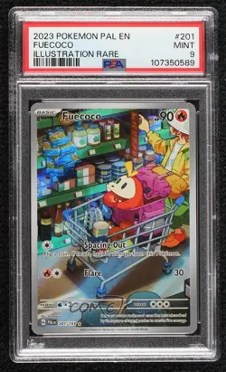 Fuecoco Illustration Rare Pokemon Scarlet & Violet Paldea Evolved SV02 PSA 9 - Image 1