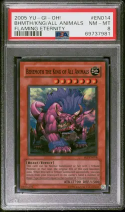 Yu-Gi-Oh! Behemoth the King of All Animals Super Rare - FET - EN014 PSA 8 - Image 1