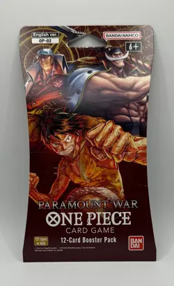 One Piece OP-02 Paramount War Sleeved Booster/ Blister Pack (ENGLISH) SEALED x 1 - Image 1