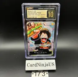 CGC PRISTINE 10 MONKEY D. LUFFY #P-075 SAIKYO JUMP PROMO 2024 ONE PIECE JPN 173 - Image 1