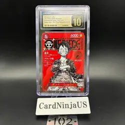 CGC PRISTINE 10 Luffy ST21-014 One Piece Magazine Weekly Shonen Jump Promo TCG - Image 1