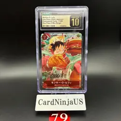 CGC PRISTINE 10 Monkey D Luffy MOS BURGER CAMPAIGN P-080 Promo Japanese 79 - Image 1