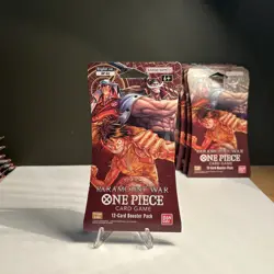 One Piece TCG OP - 02 Paramount War Sleeved Blister Booster Pack Sealed English - Image 1
