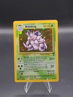 Pokemon TCG Nidoking Base Set 2 Holo Unlimited Rare Card 11/130 NM Condition - Image 1