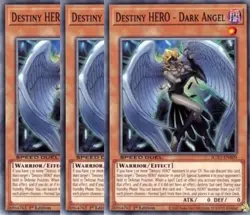 Yugioh - Destiny HERO - Dark Angel x 3 - 1st Edition NM - Plus Free Holo Card - Image 1