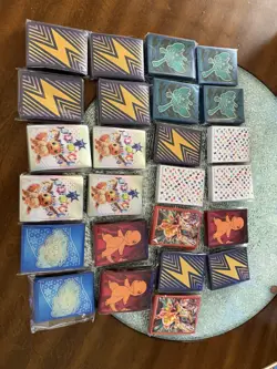 HUGE Pokemon Card Bulk Lot - ETB Sleeves, dividers, coins, dice cards, and more! - Image 1