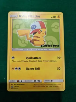 Ash's Pikachu SM112 "I Choose You" Black Star Movie Promo Pokemon Card - Image 2