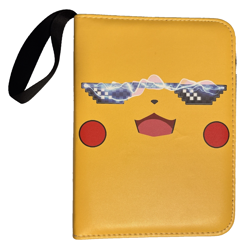 Pokemon Pikachu 3 Ring Card Binder Album Empty 400 Trading Cards Case Black - Image 1