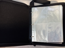 Pokemon Pikachu 3 Ring Card Binder Album Empty 400 Trading Cards Case Black - Image 4