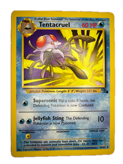 Tentacruel 44/62 Fossil Uncommon 1999 Pokemon Card Authentic Vintage TCG NM/LP - Image 1