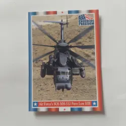 2001 Topps Enduring Freedom #60 Air Force SOS MH-53J Trading Card Single - Image 1