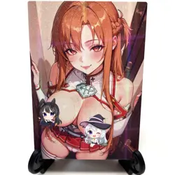 Sword Art Online Asuna Sexy Anime Waifu Girl Doujin Lewd Goddess Story Art Card - Image 2