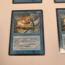 4X MTG Arcane Denial (Axe) Alliances Vintage Magic the Gathering Unplayed - Image 2