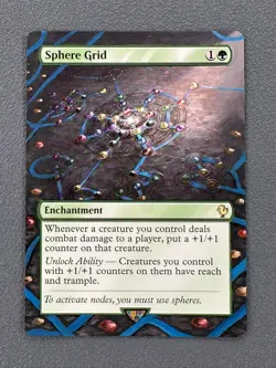 Sphere Grid MTG Final Fantasy Commander Hand Painted Borderless Full Altered Art - Image 1