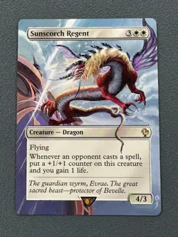 Sunscorch Regent 255 MTG Final Fantasy Commander Hand Painted Altered Art Jeckho - Image 1
