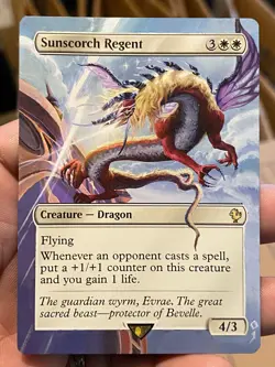 Sunscorch Regent 255 MTG Final Fantasy Commander Hand Painted Altered Art Jeckho - Image 2