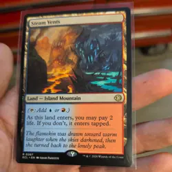 STEAM VENTS LORWYN ECLIPSED ECL RARE ISLAND MOUNTAIN LAND MTG 267 ECL Shock Land - Image 1