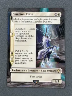 Summon: Ixion MTG Final Fantasy Commander Hand Painted Extended Full Altered Art - Image 1