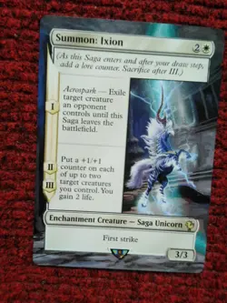 Summon: Ixion MTG Final Fantasy Commander Hand Painted Extended Full Altered Art - Image 2