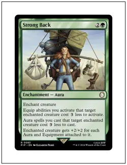 1x Strong Back, Fallout - PIP, Magic the Gathering MTG NM - Image 1