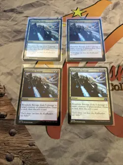 MTG Broadside Barrage [Aetherdrift] Magic X4 Playset W/ 1x Foil! And 3x Regular - Image 1