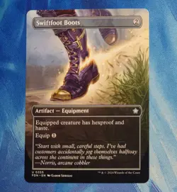 Swiftfoot Boots Borderless Foundations Regular NM Magic The Gathering - Image 1