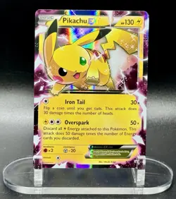 Pikachu EX XY84 Promo Pokemon XY Promos 2015 Holo LP/MP - Image 2