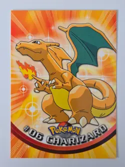 Pokemon Topps Charizard #06 - Non-Holo Blue Label Logo - Image 1