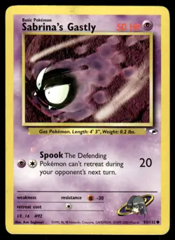 Pokemon TCG Gym Heroes #93/132 Sabrina's Gastly HP - Image 1