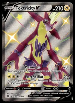 Pokemon TCG Shining Fates #SV112/SV122 Toxtricity V NM - Image 1