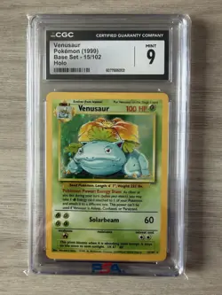 1999 Pokemon Venusaur CGC 9 Mint Holo #15 Base Set - Image 1