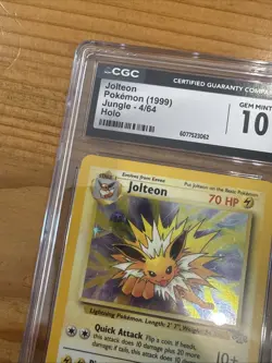 GEM MINT 10 - Pokemon TCG Jolteon Jungle Set 4/64 Holo Unlimited Holo Rare 1999 - Image 3