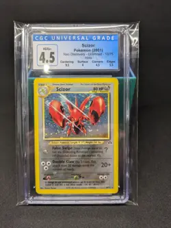 Pokemon 2001 Neo Discovery Scizor | Holo 10/75 | CGC GRADED + Sub Grades WOTC - Image 1