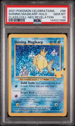 PSA 10 2021 Pokemon Shining Magikarp Holo Celebrations Classic Collection 66 - Image 1
