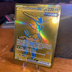 Iron Leaves Ex 176/131 Gold Secret Rare Prismatic Evolutions Pokemon TCG - Image 1