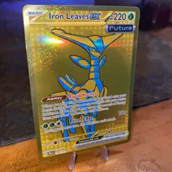Iron Leaves Ex 176/131 Gold Secret Rare Prismatic Evolutions Pokemon TCG - Image 2