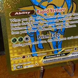 Iron Leaves Ex 176/131 Gold Secret Rare Prismatic Evolutions Pokemon TCG - Image 3